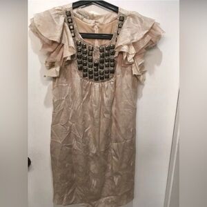 Scarlet Roos embellished semi ruffled dress